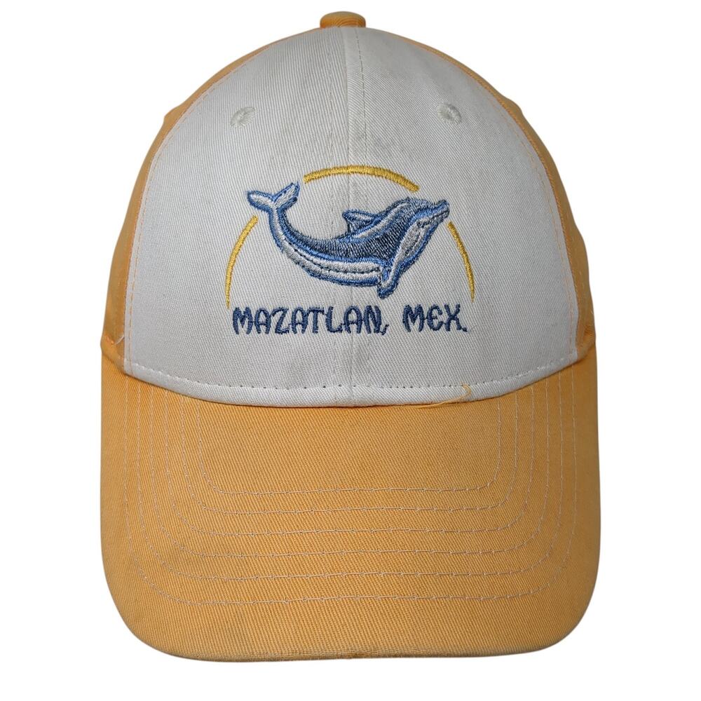 Mazatlan, Mex. Strapback Baseball Cap Orange OS Adjustable Invasion Headwear